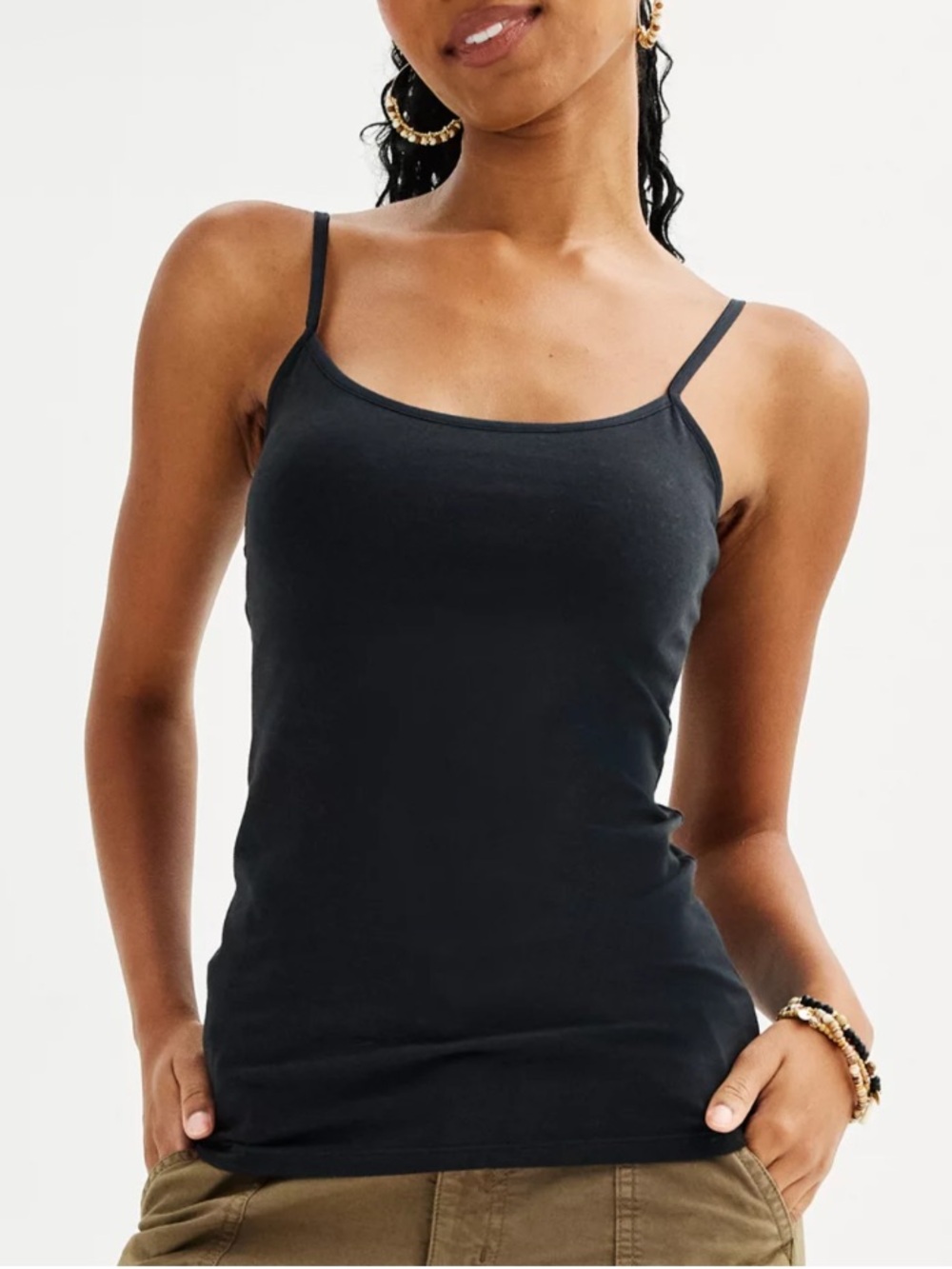 SO Black Spaghetti Strap Tank Top